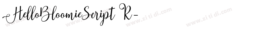 HelloBloomieScript R字体转换